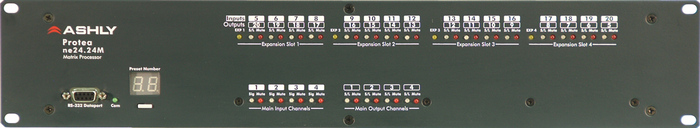 Ashly ne24.24M 4x8 4x8 Network Protea DSP Audio Matrix Processor