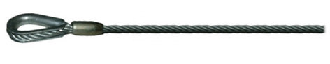 ATM/Adaptive Technologies 1/4X1 1/4 x 12" Wire Rope Assembly 1/4X1