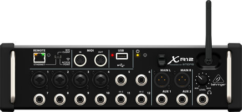 Behringer X AIR XR12 Rackmountable 12-Channel Digital Mixer for iPad/Android Tablets with 4 MIDAS Preamplifiers and Integrated WiFi XR12
