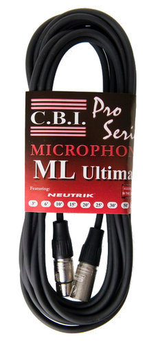 Caldwell Bennett Inc MLU-6 6' 20 AWG Mic Wire Braided Shield with Neutrik XLRs MLU-6
