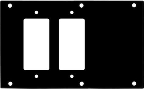 Ace Backstage Co. PNL-1227 Connectrix Aluminum Pocket Panel with 2 Decora Cutouts PNL-1227