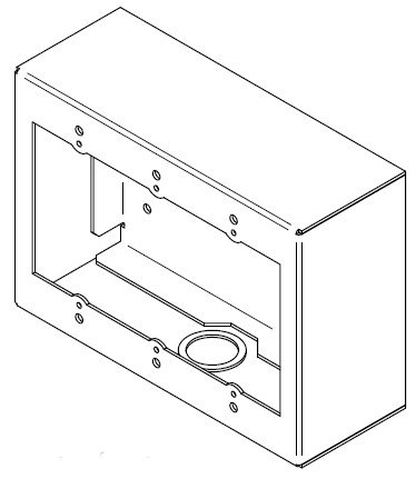 FSR, Inc SMWB-3G 3 Gang Surface Mount Wall Box in White SMWB-3G-WHT