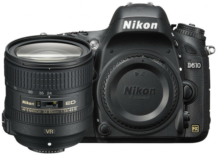 Nikon 13305 24.3MP D610 DSLR Camera Kit with AF-S NIKKOR 24–85mm VR Lens 13305-NIKON