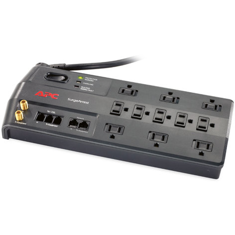 American Power Conversion P11VNT3 APC Performance 11-Outlet 120V SurgeArrest With Phone Splitter, Coax And Ethernet Protection