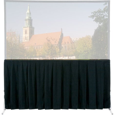 Da-Lite 36725 6 ft x 8 ft Ultra Velour Fast-Fold Deluxe Skirt Drape in Black 36725
