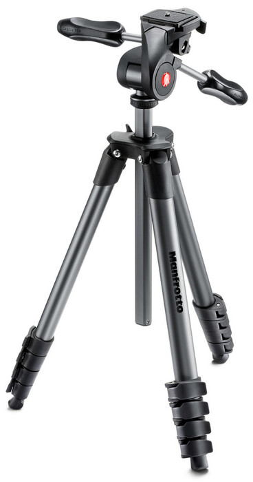 Manfrotto MKCOMPACTADV-BK Compact Advanced Tripod In Black