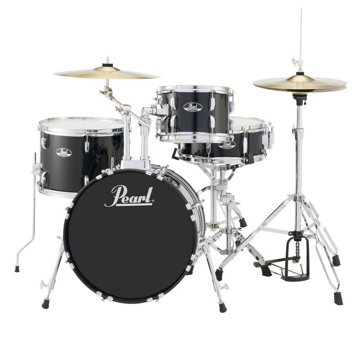 Pearl Drums RS505C/C31 5-Piece Drum Set In Jet Black With Cymbals And Hardware