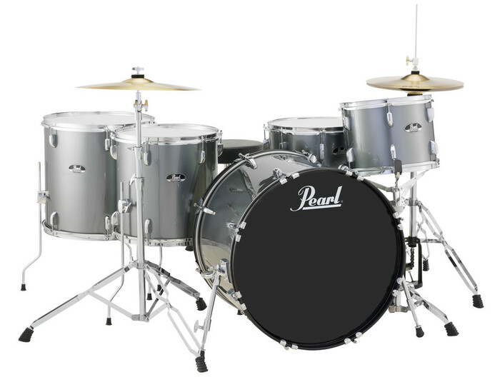 Pearl Drums RS525WFC/C706 5-Piece Drum Set In Charcoal Metallic With Cymbals And Hardware