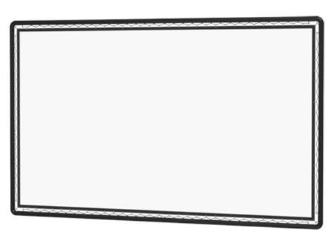 Da-Lite 99462 Series 300 Lace and Grommet Fixed Frame with Pro-Trim Masking Cover 99462
