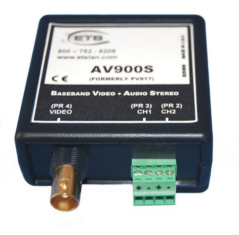 ETS AV900S-VSB Video/Stereo Balun with 1x Female BNC, Audio Screw Terminals, Audio to RJ45 Jack AV900S-VSB