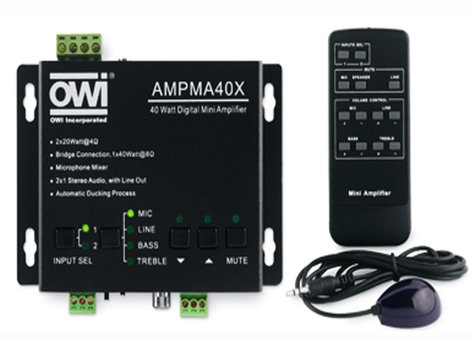 OWI AMPMA40X Digital Mini Mixer/Amplifier/EQ