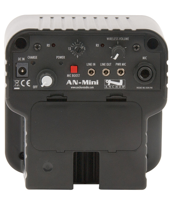 Anchor AN-MINIF1 Mini Portable 30 Watt Sound System With 4.5" Neodymium Speaker And UHF Wireless Receiver In Black