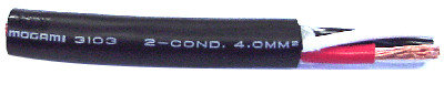 Mogami W3103-328-BLACK 328ft12ga 2-Conductor Speaker Cable W3103-328-BLACK