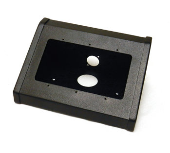 Ace Backstage Co. 147G3BK 3-Gang Slanted Tabletop Touchscreen/Control Panel Mounting Console in Black 147G3-BK