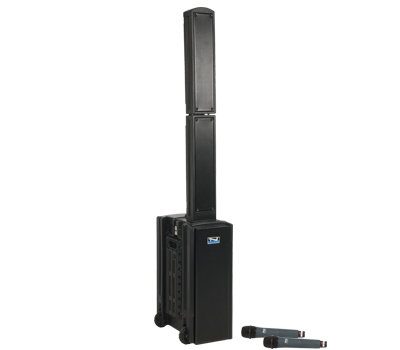 Anchor BEA-BPDUAL-HBMTA4 Beacon Basic Package Portable Line Array System with (2) Wireless Receivers, Bodypack Transmitter, Headset Microphone and Choice of 2nd Transmitter/Mic BEA-BPDUAL-HBMTA4