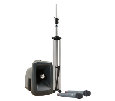 Anchor MEGA-BPDUAL-EMTA4F MegaVox Pro Portable PA Package with Bluetooth Connectivity, (2) UHF Wireless Receivers, Bodypack Transmitter, UltraLite Microphone and Choice of 2nd Transmitter/Mic MEGA-BPDUAL-EMTA4F