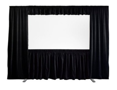 Draper Shade and Screen 387002 72" x 96" NTSC FocalPoint Dress Kit with Case - Velour Fabric 387002