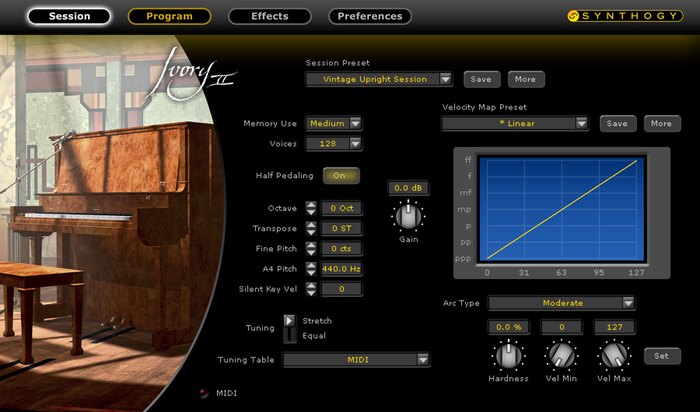 Synthogy Ivory II Upright Pianos Upright Piano Virtual Instrument Software IVORY2-UPRIGHT-P-E