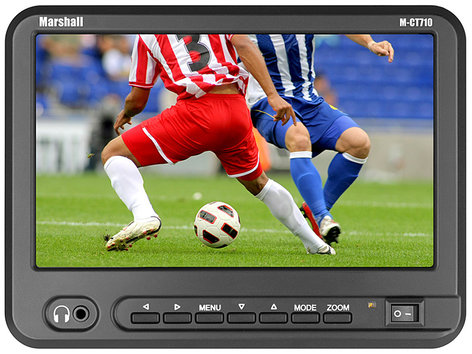 Marshall Electronics M-CT710-AA 7" High Resolution Portable Camera Top Field Monitor with AA Battery Holder M-CT710-AA