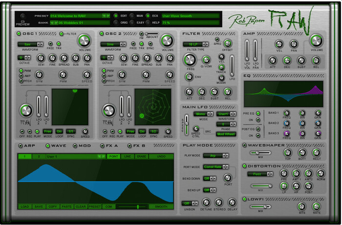 Rob Papen Raw Synthesizer Virtual Instrument Software Plugin RAW