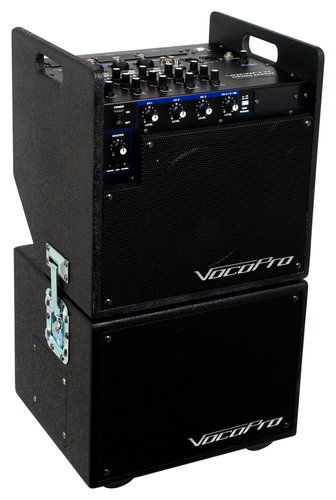 VocoPro MOBILEMAN-KARAOKE 80 Watt Portable Battery Powered PA System with SD Card Player and Subwoofer MOBILEMAN-KARAOKE