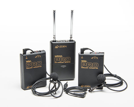 Azden WDL-PRO PRO Series 2-Channel VHF Wireless Microphone System For DSLR