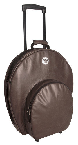 Sabian P24VBWN Pro 24 Cymbal Bag in Vintage Brown with Wheels and Handle, holds Cymbals up to 24" P24VBWN