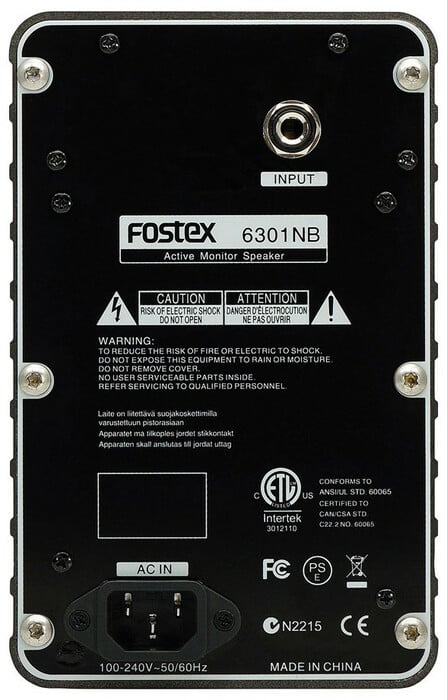 Fostex 6301NB 4" Active Studio Monitor With Unbalanced 1/4" Input