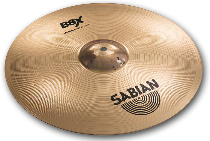 Sabian 41608X 16" B8X Medium Crash Cymbal 41608X