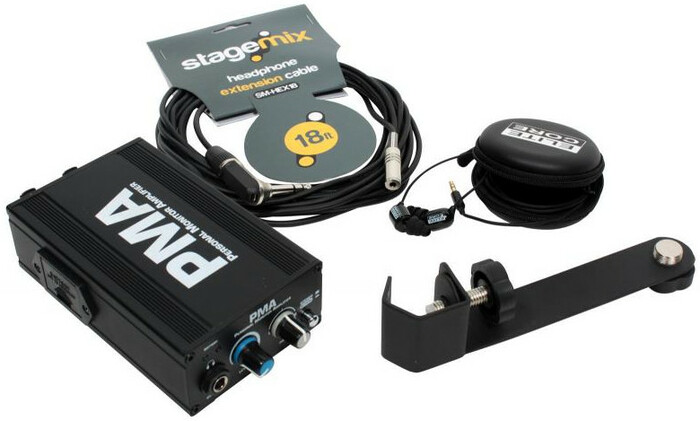Elite Core Audio EC-PMA-SP-EU5X Station Pack with PMA Headphone Amplifier, EU-5X Earphones, 18 ft Cable EC-PMA-SP-EU-5X