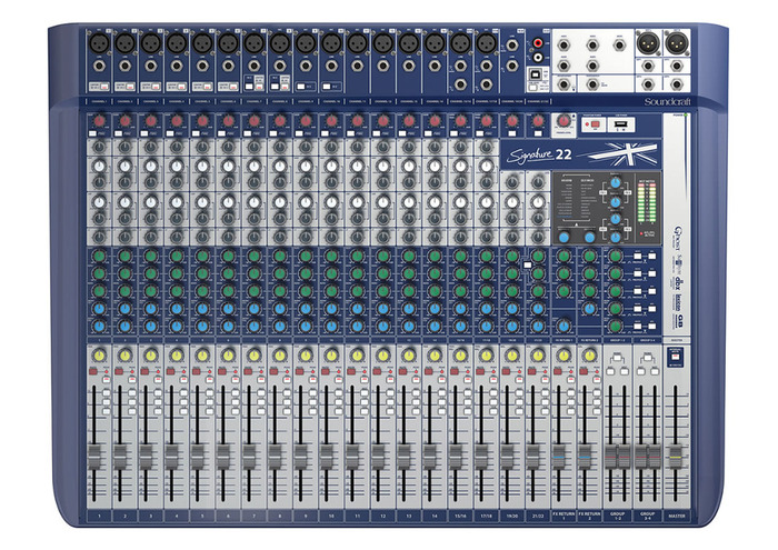 Soundcraft Signature 22 22-Input Analog Mixer with Onboard Effects and 2x2 USB Interface SIGNATURE-22