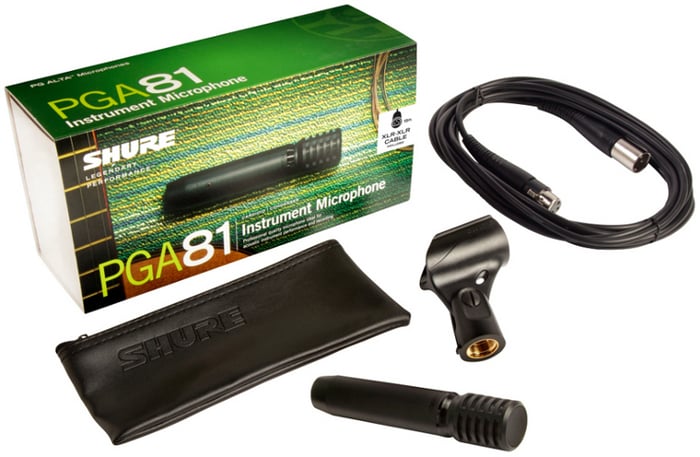 Shure PGA81-XLR Cardioid Condenser Instrument Mic With 15' XLR Cable