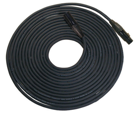RapcoHorizon Music NBGDMX3-10 10 Foot Length of 3-Pin DMX, Neutrik Black XLRF to XLRM Cable NBGDMX3-10