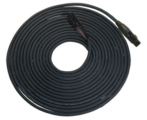Rapco NBGDMX3-10 10' 3-Pin Neutrik DMX Cable, Black