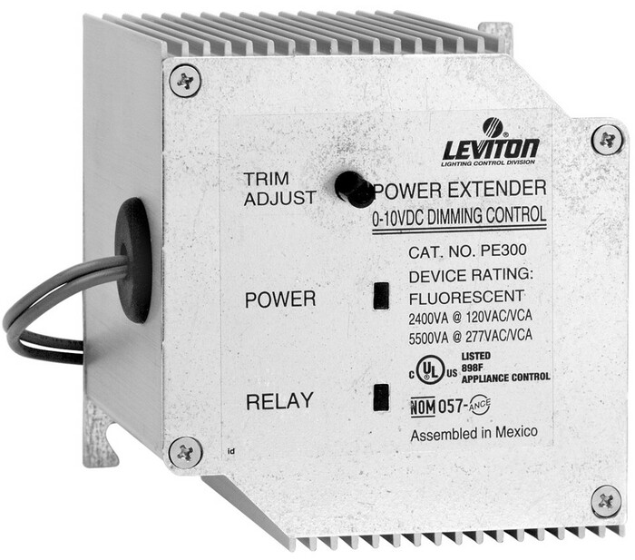 Leviton PE300-D0W Power Extender, 120 Or 277V Input, 120V 2400VA Output (or 277V 5500VA)  For 0-10VDC Electronic Ballasts