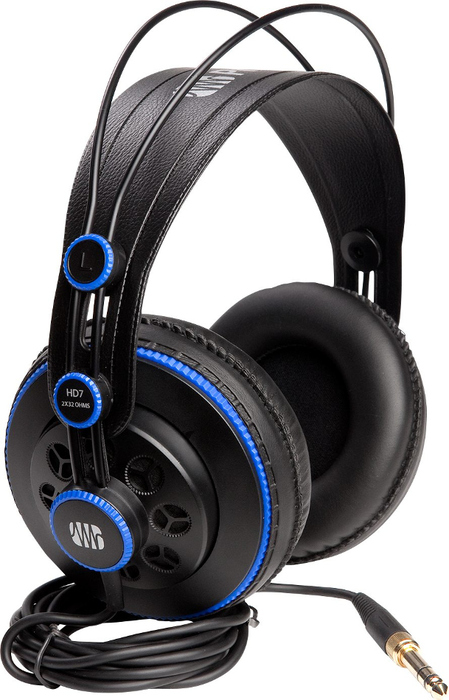 PreSonus HD7 Semi-Open Monitoring Headphones with 50mm Drivers and Detachable Cable HD7