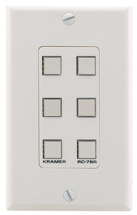 Kramer RC-76R 6-button Wall Plate Room Multimedia Controller RC76R