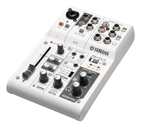 Yamaha AG03 Multi-Purpose 3-Channel Mixer with Onboard DSP and USB Audio Interface AG03-CA