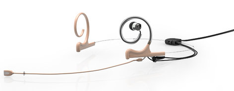 DPA Microphones FIDF00-2-IE1-B d:fine™ In-Ear Broadcast Cardioid Headset Microphone in Beige with Dual-Ear Mounts, Single In-Ear Monitor, and 120mm Boom FIDF00-2-IE1-B