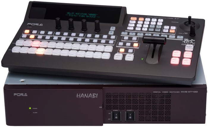 FOR-A Corporation HVS-100 Type A Hanabi XT Switcher 1M/E Switcher with HVS-100OU 12-Button Operation Unit HVS-100-TYPE-A