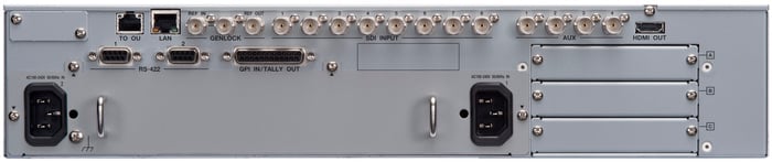 FOR-A Corporation HVS-100-TYPE-A Hanabi XT Switcher 1M/E Switcher With HVS-100OU 12-Button Operation Unit
