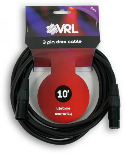 Elite Core Audio VRLDMX3P10 10' 3 Pin DMX Cable VRLDMX3P10