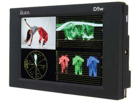 ikan Corporation D5W-2 5.6" 3G-SDI/HDMI LCD Monitor with HD Panel, Waveform and Canon E6/Nikon EL15/Panasonic G6 Battery Plates D5W-2