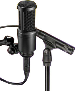 Audio-Technica AT2041/SP Studio Microphone Pack with AT2020 Large Diaphragm Condenser and AT2021 Small Diaphragm Condenser and SONAR LE Recording Software AT2041/SP