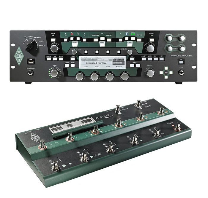 Kemper PROFILER-RACK+REMOTE Profiler Rack + Remote Guitar Preamplifier With Remote Foot Controller