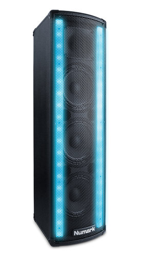 Numark Lightwave 200W (Peak) Portable Powered DJ Loudspeaker with Dual LED Light Arrays and (3) 6.5" Woofers LIGHTWAVE