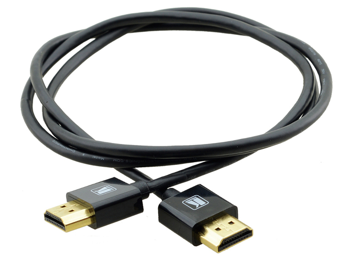 Kramer C-HM/HM/PICO/BK-3 Slim High Speed HDMI Cable With Ethernet (3')