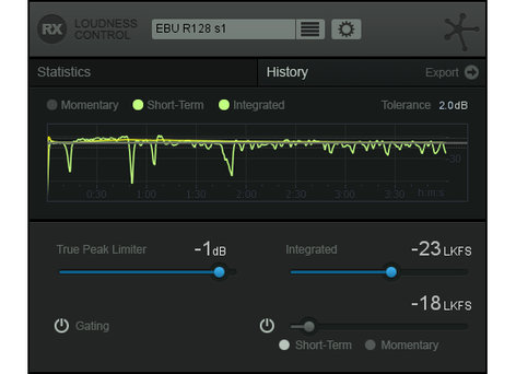 iZotope RX Loudness Control Loudness Compliance Audio Signal Processing Plugin RX-LOUDNESS-CONTROL