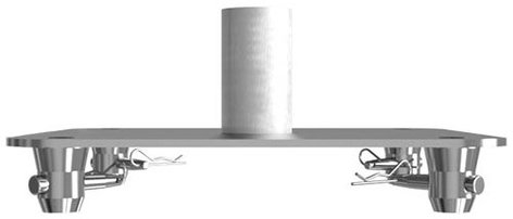 Global Truss SQ-4137 SAP 12"X12" Aluminum Base Plate With Speaker Pole