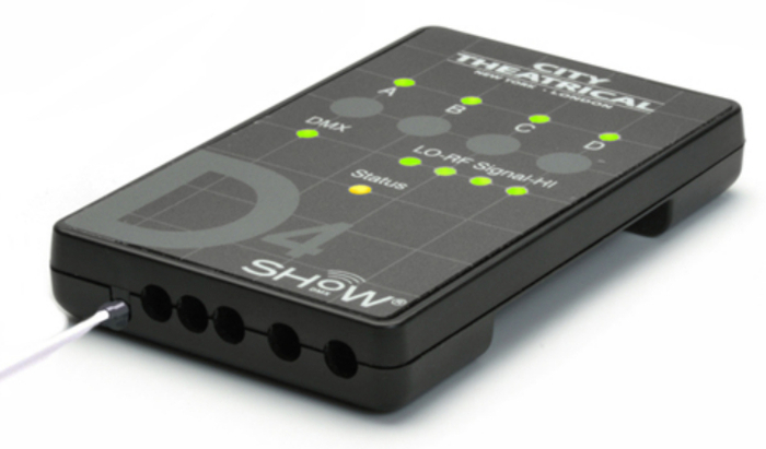City Theatrical D4 SHoW DMX Neo Dimmer 4 Channel DMX Dimmer Control with Max Bandwidth Technology 5742M